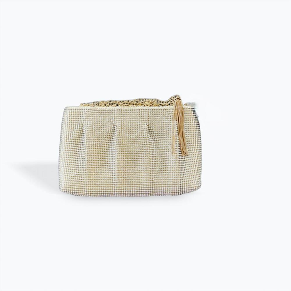 NEW CEJON rhinestone clutch in gold